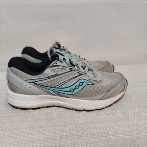 Saucony Womens Cohesion 13 S10560-2 Gray Teal Running Shoes Sneakers Size 9.5W